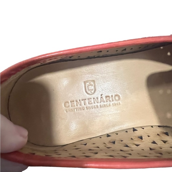 Centenario brand finely crafted loafers in burnt orange leather sz 37 or 7 US - Picture 5 of 7